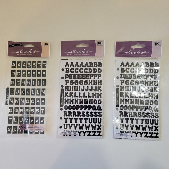 NWOT Sticko Alphabet Letter stickers 3 pack - Picture 1 of 4